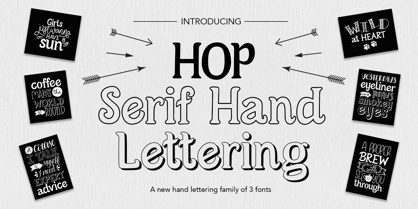 Font Hop Serif Hand Lettering